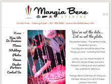 Tablet Screenshot of mangiabene-catering.com